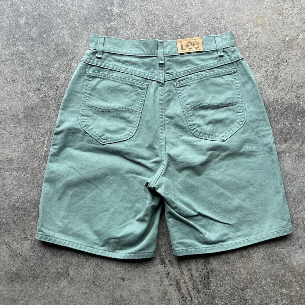 Vintage 90’s Lee Womans Jorts 28 Waist Teal Green Relaxed Baggy Fit Denim Shorts